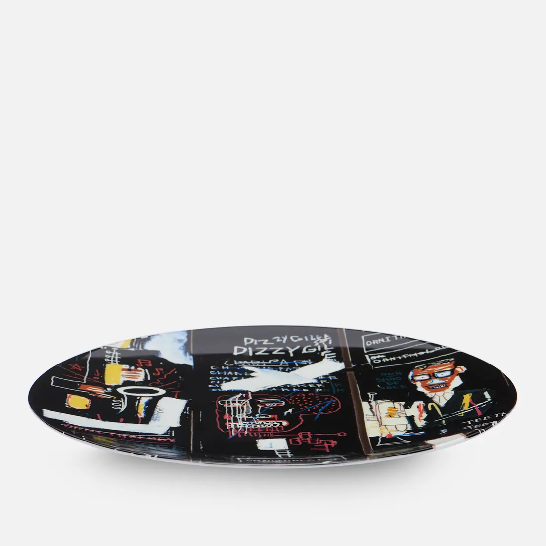 Ligne Blanche Тарелка Jean-Michel Basquiat Horn Players Black Large