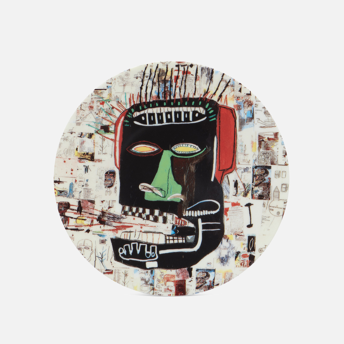 Ligne Blanche Тарелка Jean-Michel Basquiat Glenn White Medium
