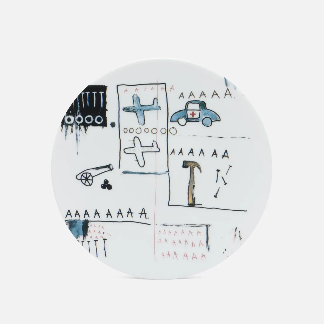 Ligne Blanche Тарелка Jean-Michel Basquiat AAA White Medium