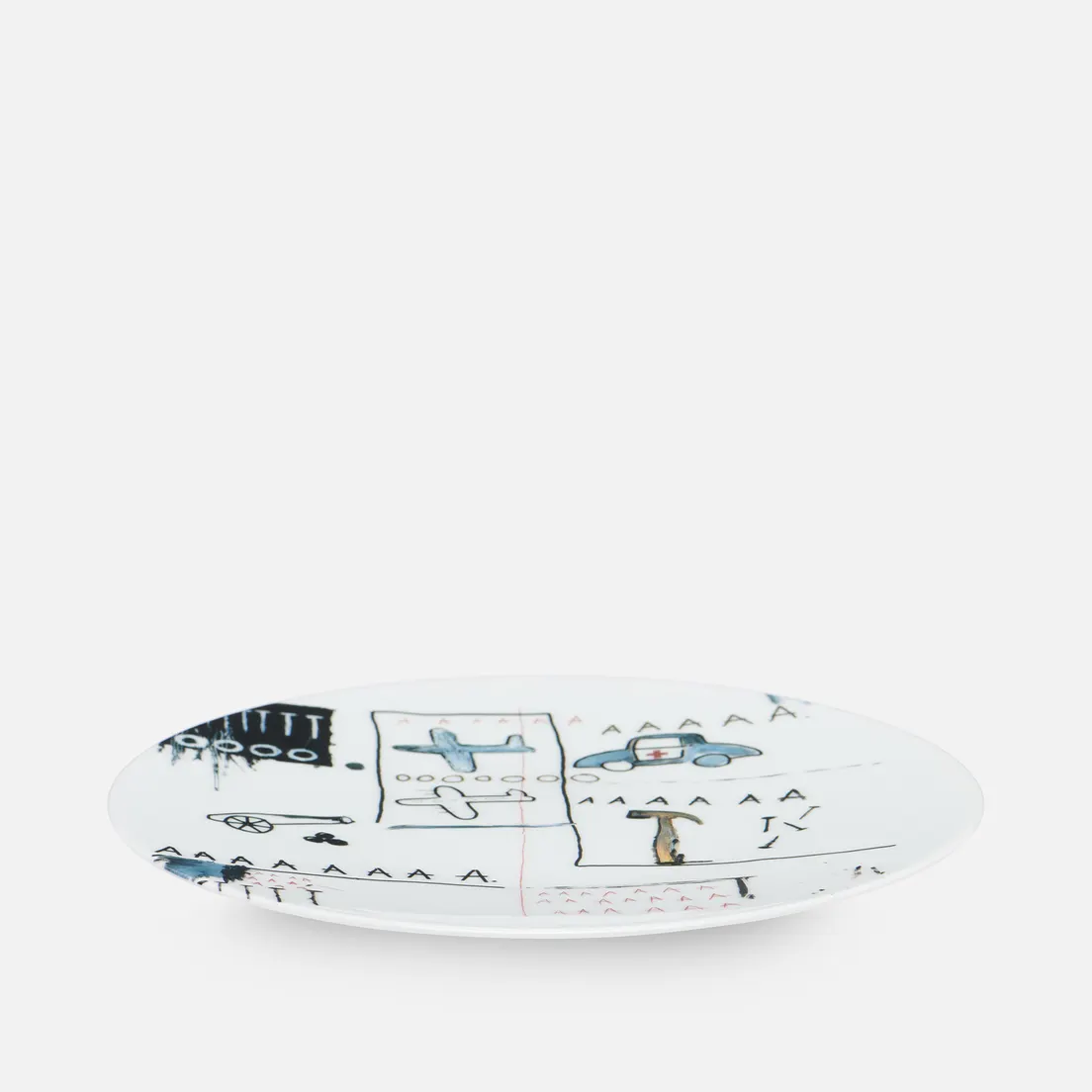 Ligne Blanche Тарелка Jean-Michel Basquiat AAA White Medium