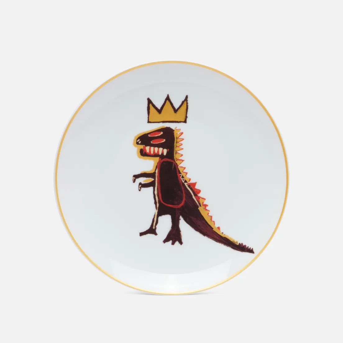 Ligne Blanche Тарелка Jean-Michel Basquiat Dragon White Medium