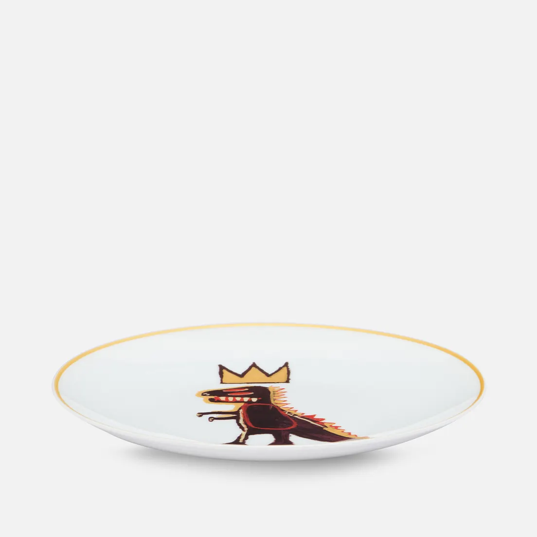 Ligne Blanche Тарелка Jean-Michel Basquiat Dragon White Medium