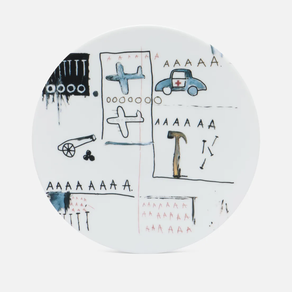 Ligne Blanche Тарелка Jean-Michel Basquiat AAA White Large