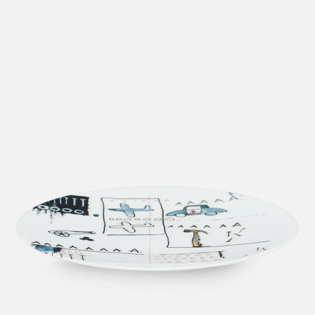 Ligne Blanche Тарелка Jean-Michel Basquiat AAA White Large