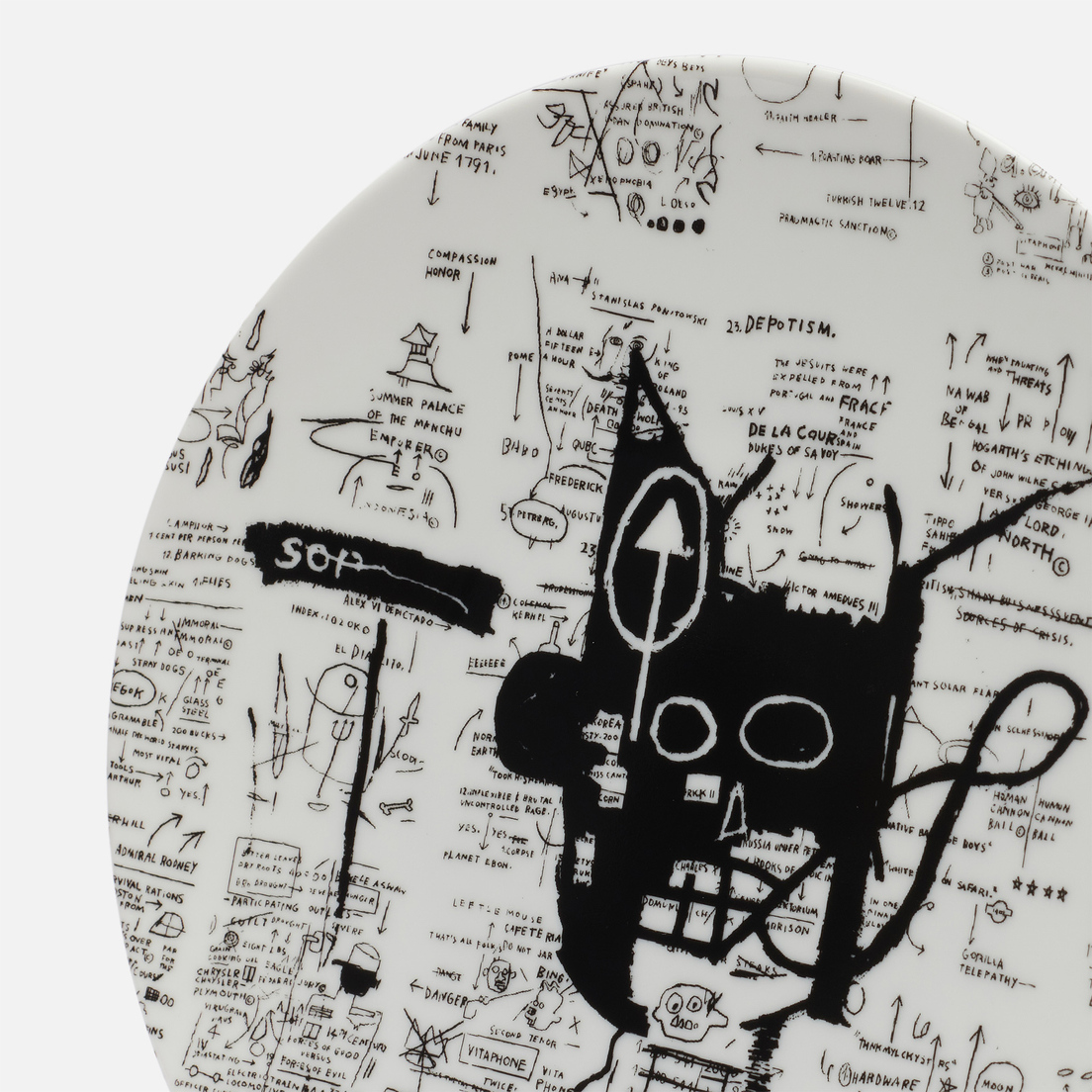 Ligne Blanche Тарелка Jean-Michel Basquiat Return Of The Central Figure Large