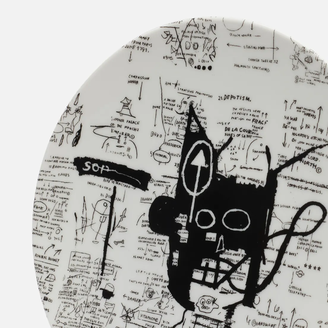 Ligne Blanche Тарелка Jean-Michel Basquiat Return Of The Central Figure Large
