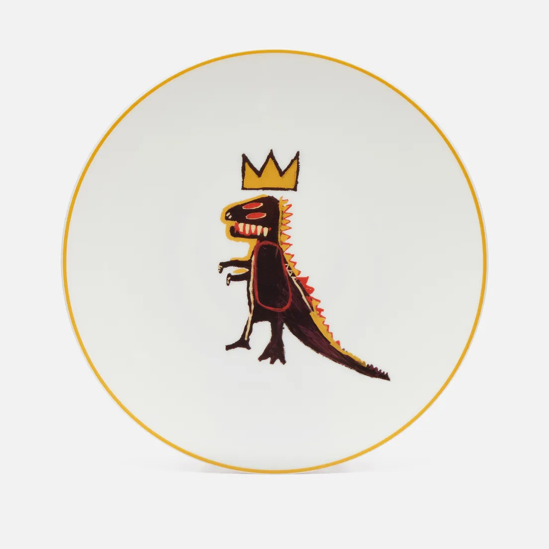 Ligne Blanche Тарелка Jean-Michel Basquiat Dragon White Large