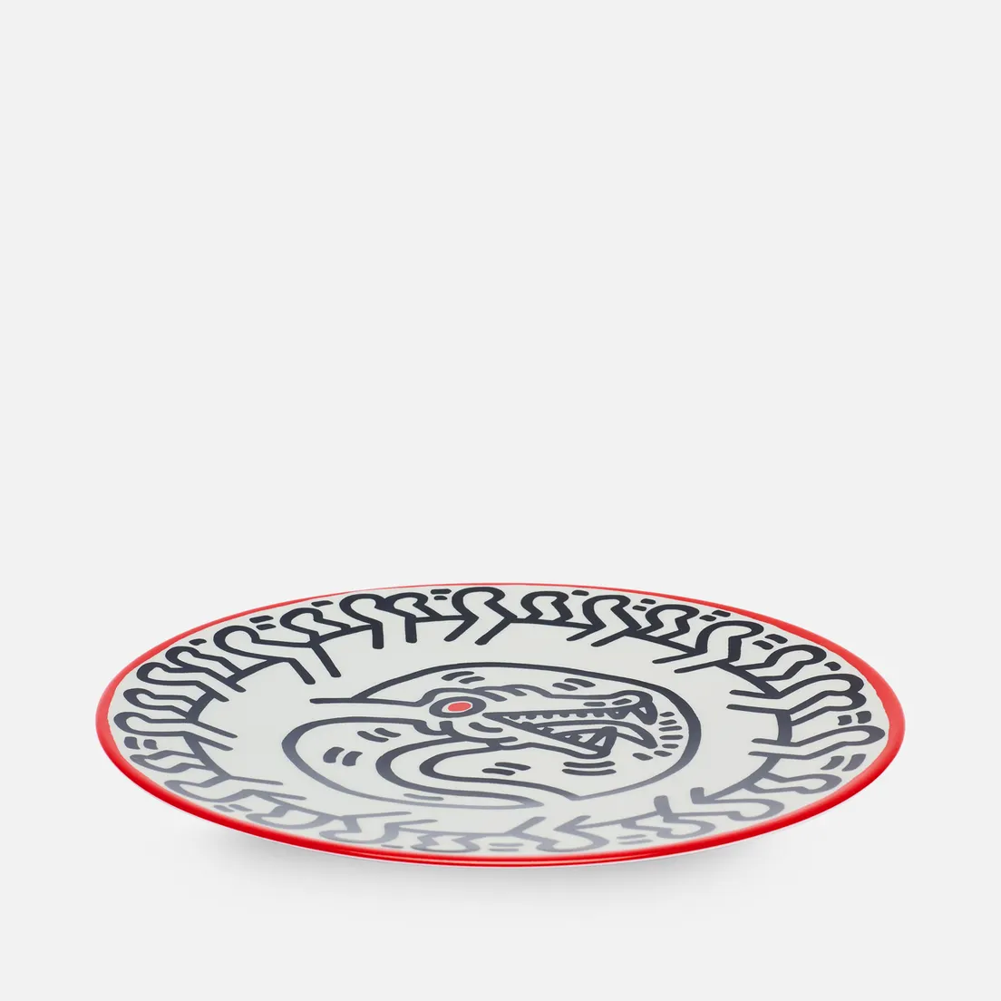 Ligne Blanche Тарелка Keith Haring Serpent Medium