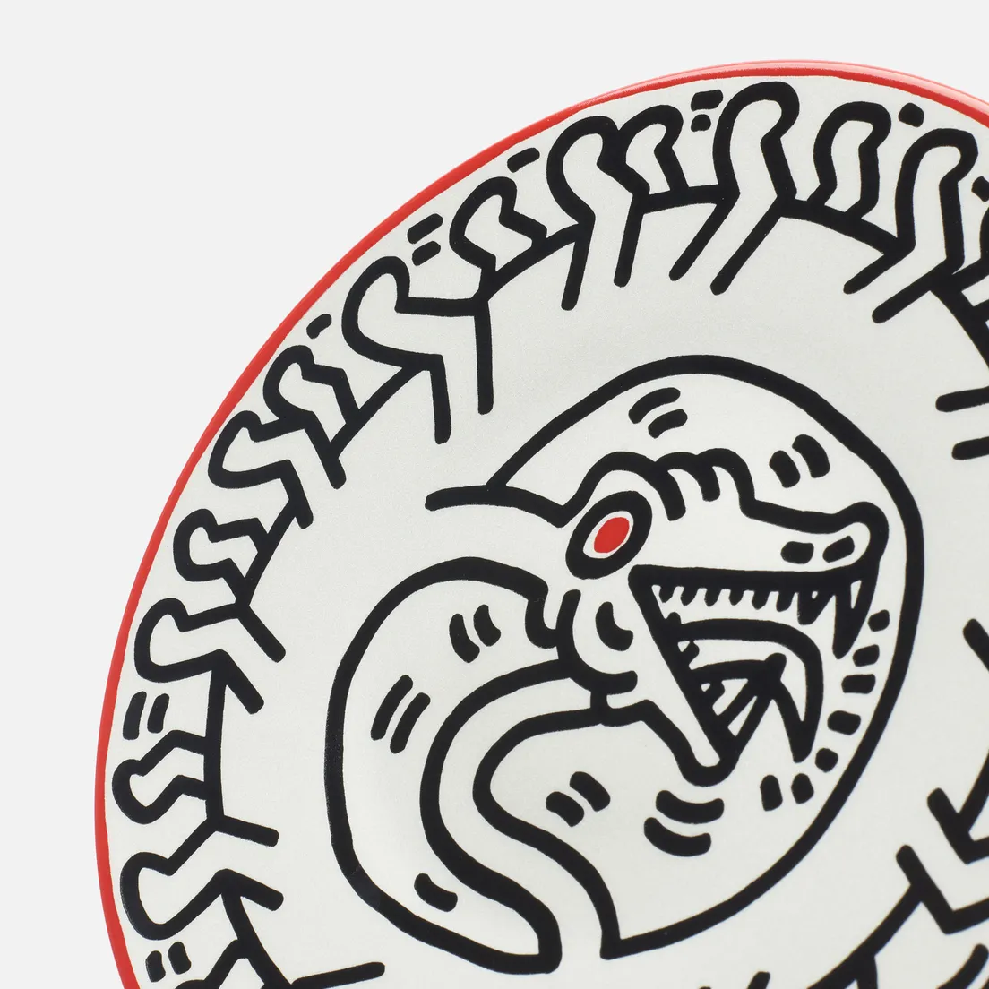Ligne Blanche Тарелка Keith Haring Serpent Medium