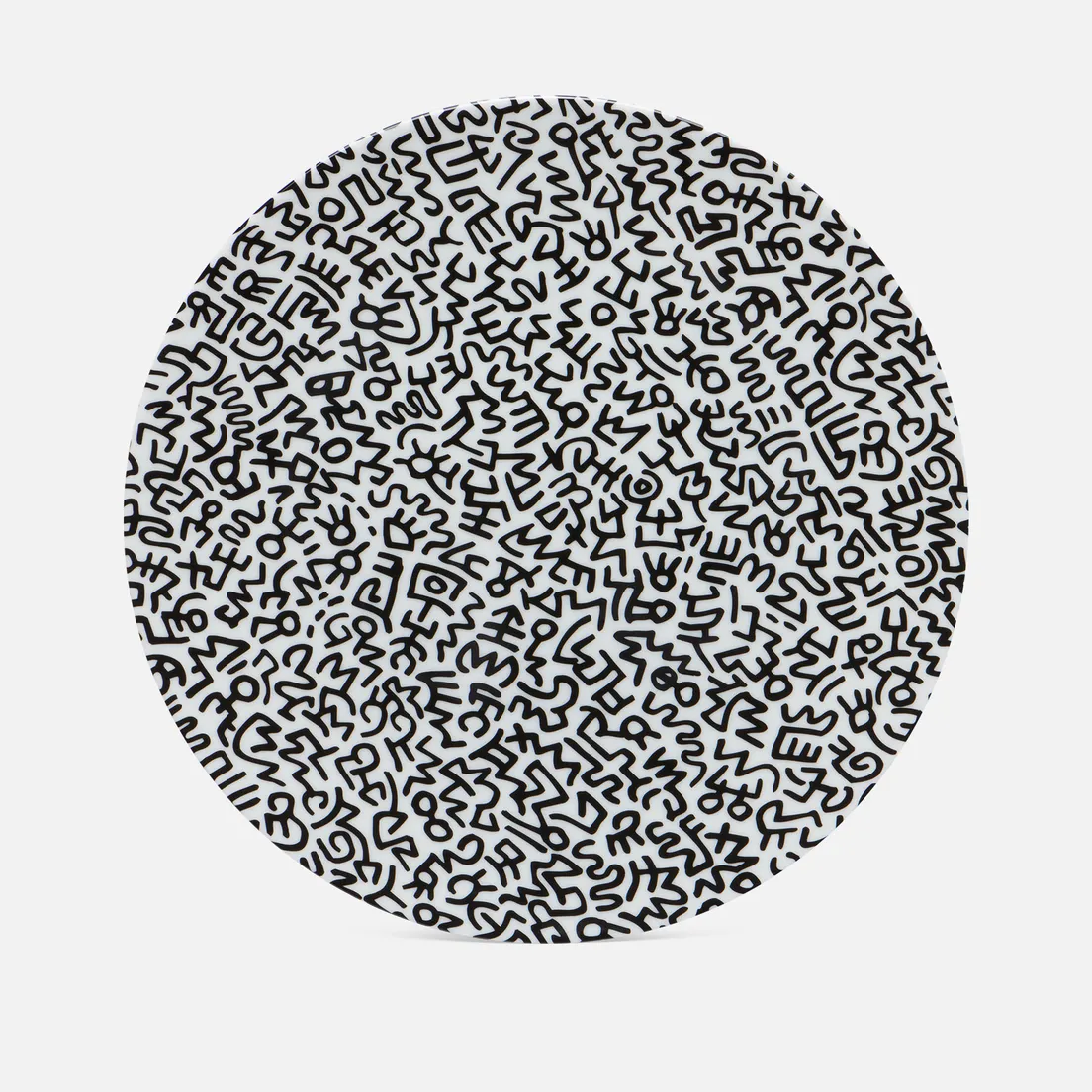 Ligne Blanche Тарелка Keith Haring Black Pattern Large