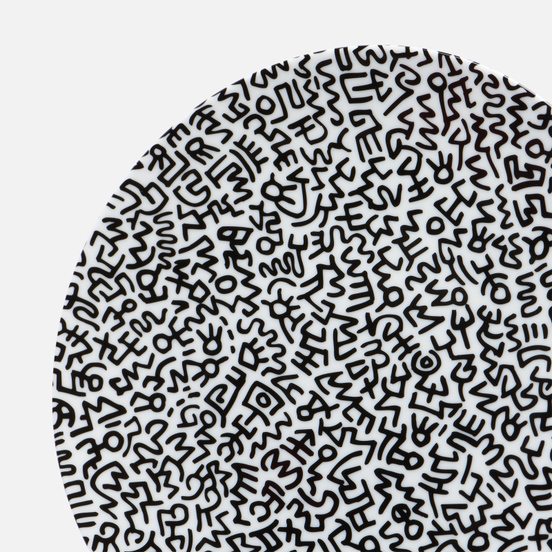 Тарелка Ligne Blanche Keith Haring Black Pattern Large