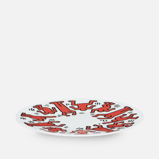Тарелка Ligne Blanche, цвет белый, размер UNI CAKH14 Keith Haring Red On White Medium - фото 2