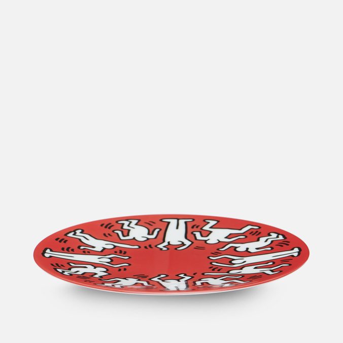 Тарелка Ligne Blanche, цвет красный, размер UNI CAKH15 Keith Haring White On Red Medium - фото 2