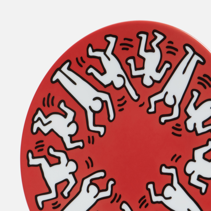 Тарелка Ligne Blanche, цвет красный, размер UNI CAKH15 Keith Haring White On Red Medium - фото 3