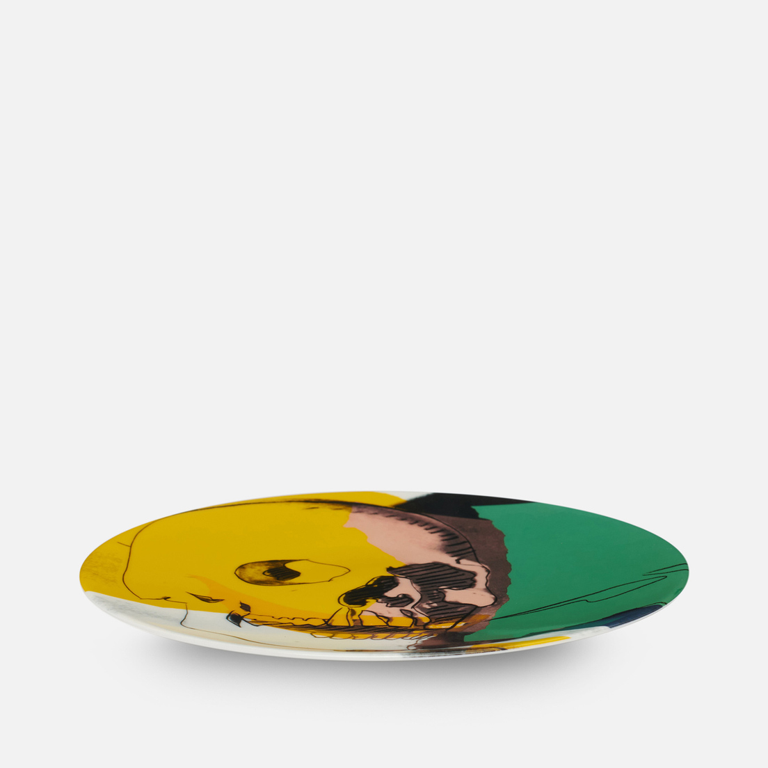 Ligne Blanche Тарелка Andy Warhol Skull Yellow/Pink/Green Medium