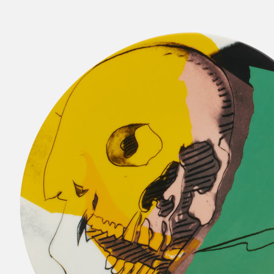 Тарелка Ligne Blanche Andy Warhol Skull Yellow/Pink/Green Medium