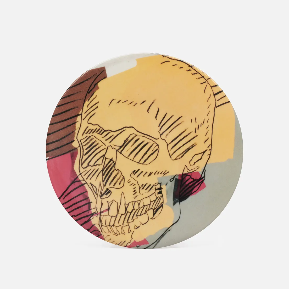 Ligne Blanche Тарелка Andy Warhol Skull Brown/Beige/Pink Medium
