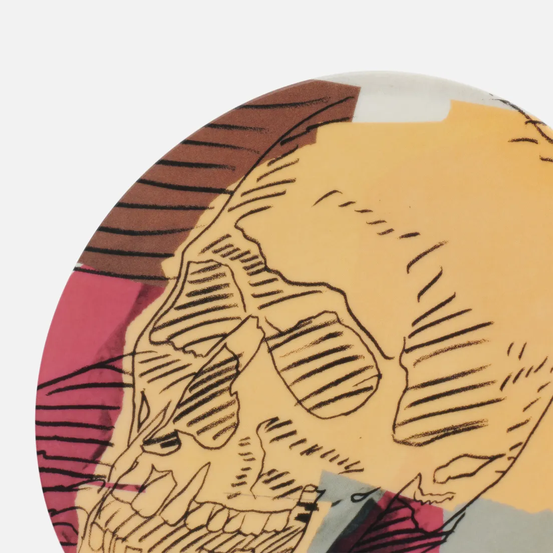 Ligne Blanche Тарелка Andy Warhol Skull Brown/Beige/Pink Medium