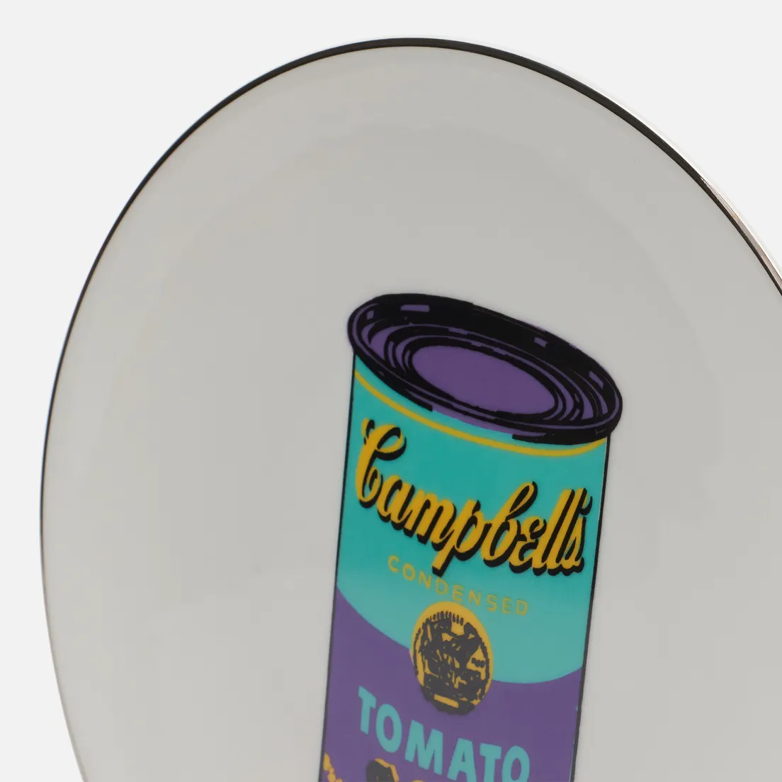 Ligne Blanche Тарелка Andy Warhol Campbell Turquoise/Purple Large