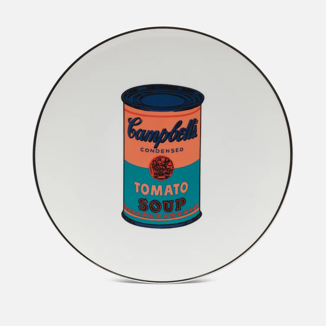 Ligne Blanche Тарелка Andy Warhol Campbell Orange/Blue Large