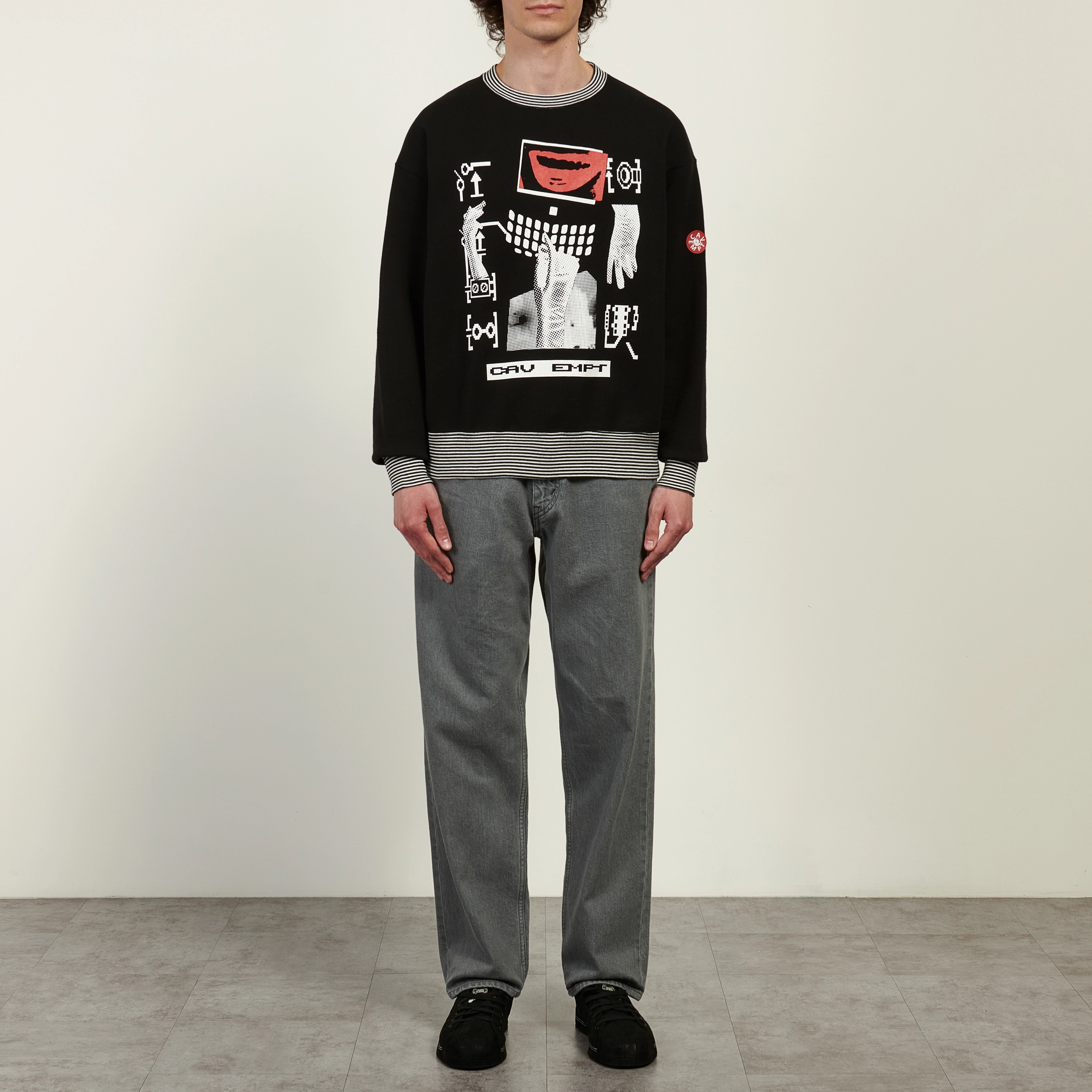 Мужская толстовка CAV EMPT Lips Display Crew Neck, CES28CS04 BLACK