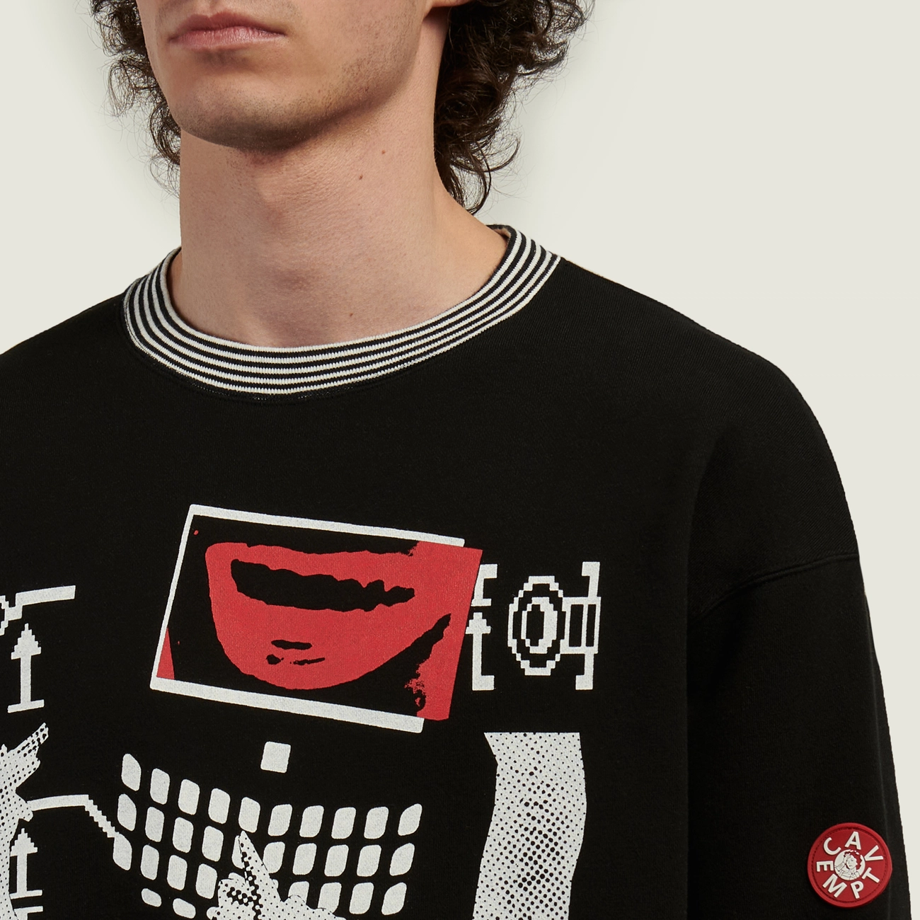 Мужская толстовка CAV EMPT Lips Display Crew Neck, CES28CS04 BLACK
