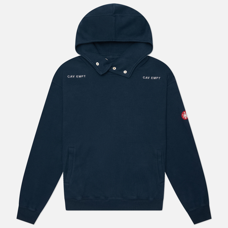 Мужская толстовка CAV EMPT Neck Snap Double Knit Hoodie, цвет синий, размер M