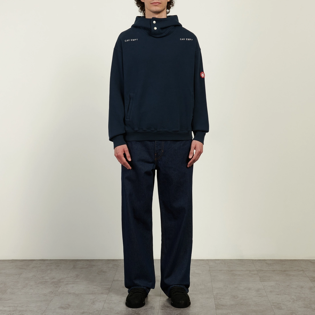 CAV EMPT Мужская толстовка Neck Snap Double Knit Hoodie