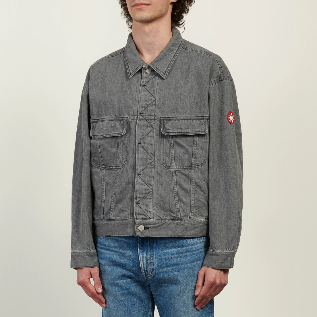 CAV EMPT Мужская джинсовая куртка Washed Black Denim Trucker
