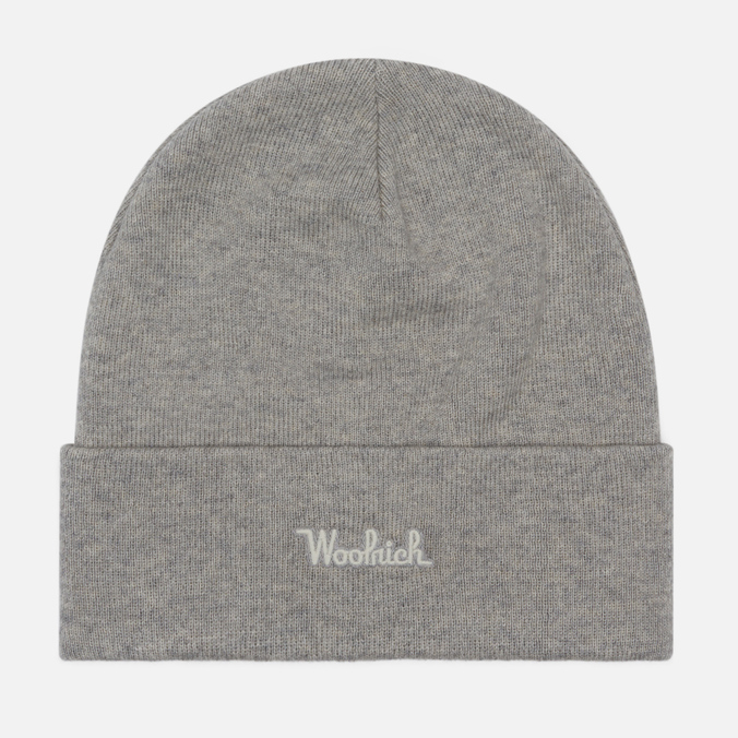 Шапка Woolrich Cotton Wool, цвет серый