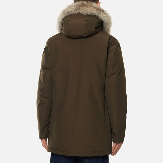 Мужская куртка парка Woolrich Arctic Detachable Fur Brown Olive