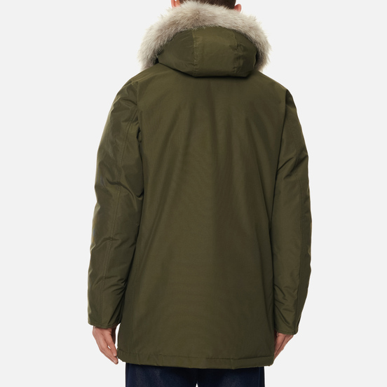Мужская куртка парка Woolrich Arctic Detachable Fur Dark Green