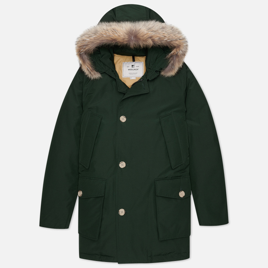 Мужская куртка парка Woolrich Arctic Detachable Fur Dark Holly Green