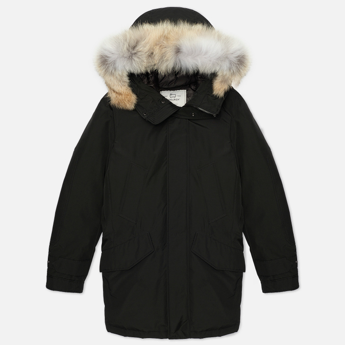 Мужская куртка парка Woolrich, цвет чёрный, размер XXL