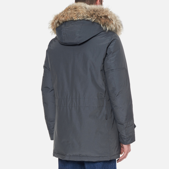 Мужская куртка парка Woolrich Polar High Collar Fur Grey Shadow