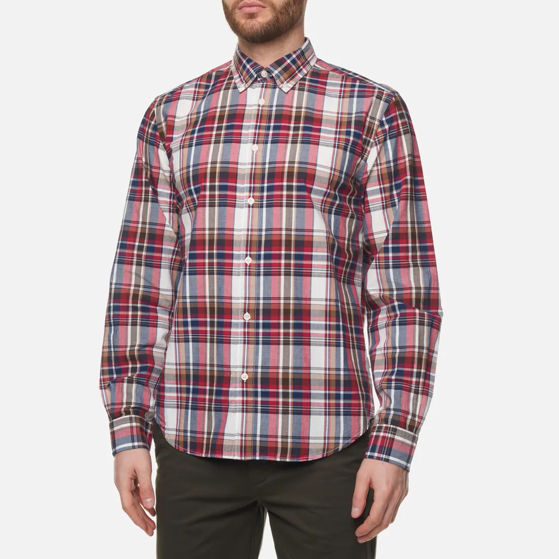 Woolrich Мужская рубашка Poplin Madras