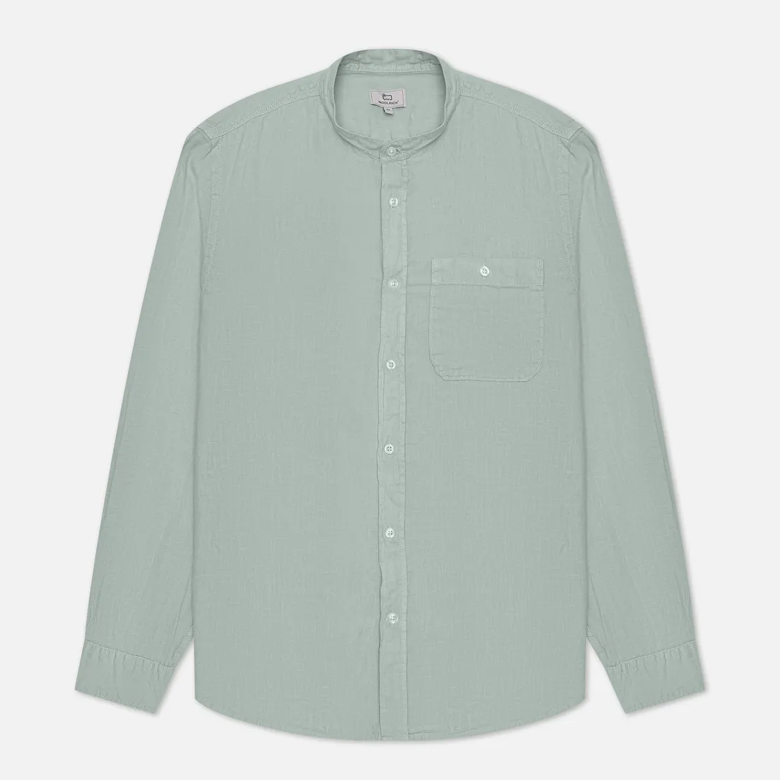 Woolrich Мужская рубашка Band Collar Linen