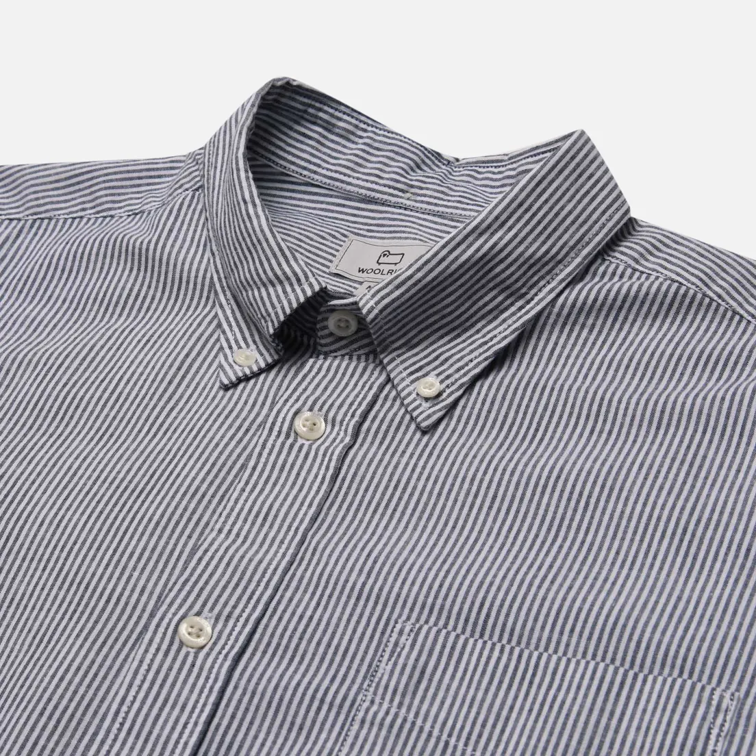 Woolrich Мужская рубашка Cotton Linen Stripe