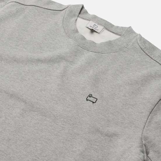Мужская толстовка Woolrich American Fleece Crew Neck Medium Grey Melange