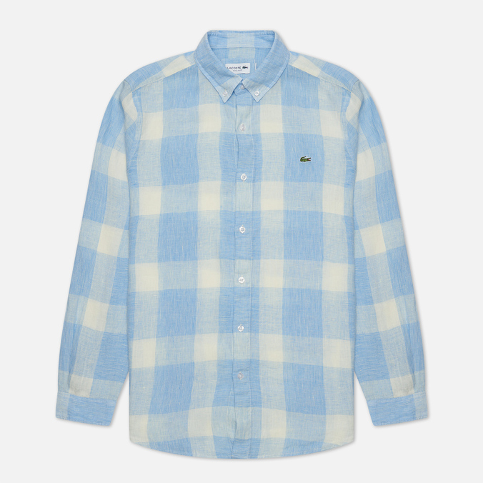 Мужская рубашка Lacoste, цвет голубой, размер 45