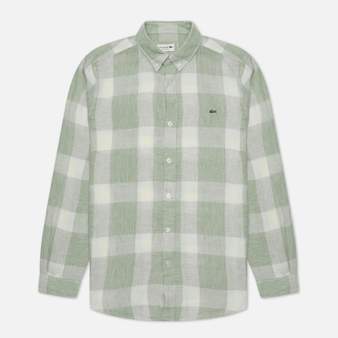Мужская рубашка Lacoste цвет зелёный