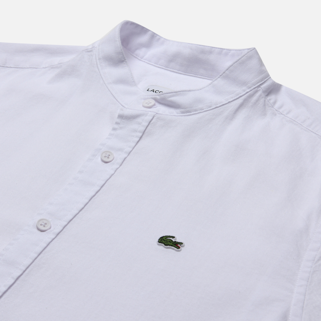 Lacoste Мужская рубашка Cotton/Linen Regular Fit Band Collar