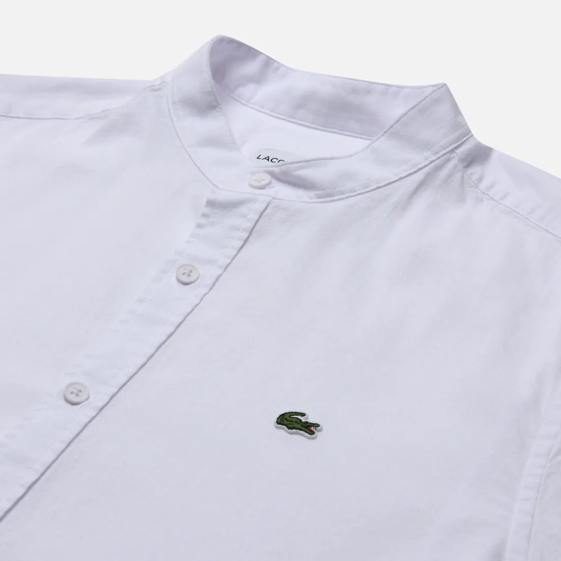 Lacoste Мужская рубашка Cotton/Linen Regular Fit Band Collar