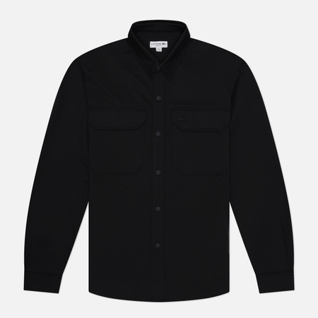 Мужская рубашка Lacoste Regular Fit Tonal Logo, цвет чёрный, размер 43