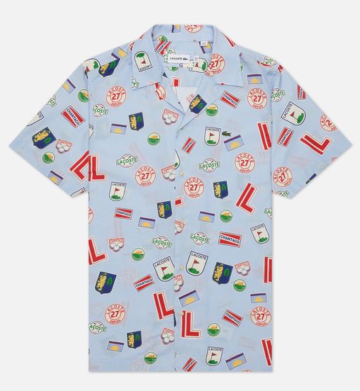 Мужская рубашка Lacoste Hawaiian Print Blue/White