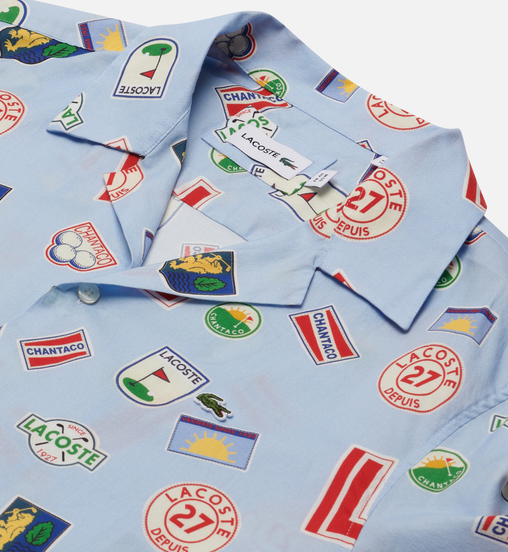 Мужская рубашка Lacoste Hawaiian Print Blue/White