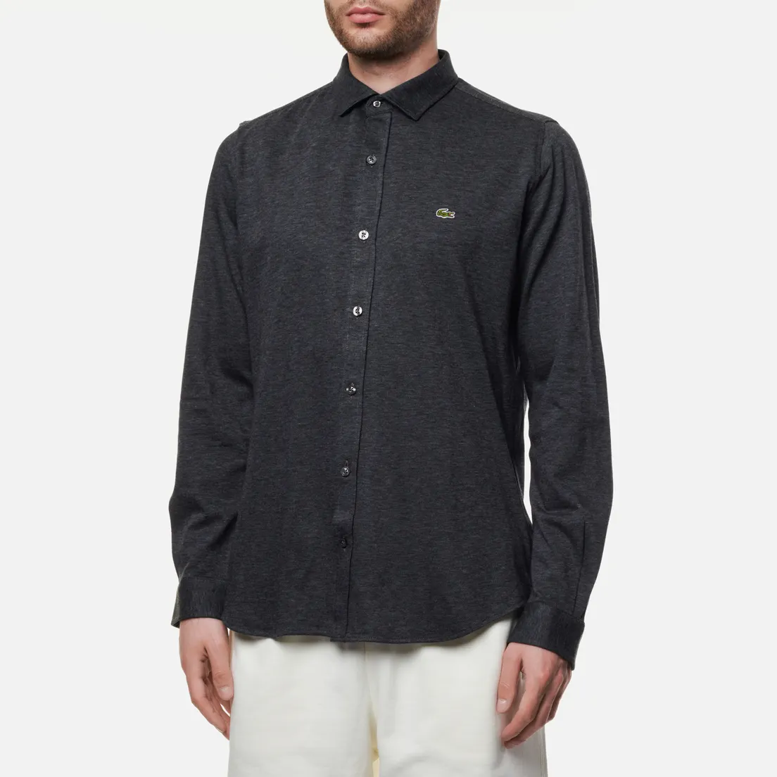 Lacoste Мужская рубашка Embroidered Croc Logo Slim Fit