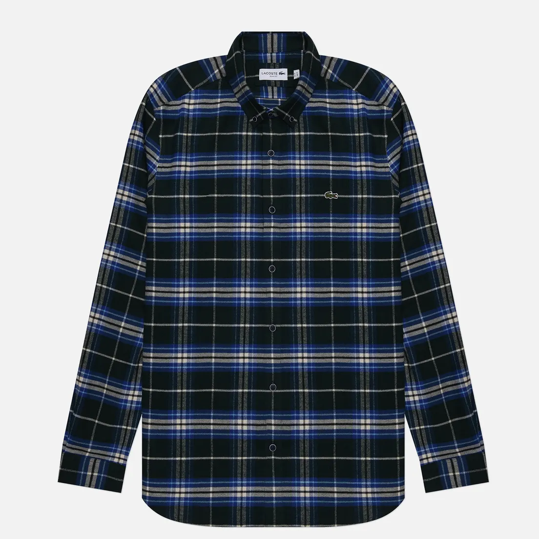 Lacoste Мужская рубашка Embroidered Logo Oxford Check