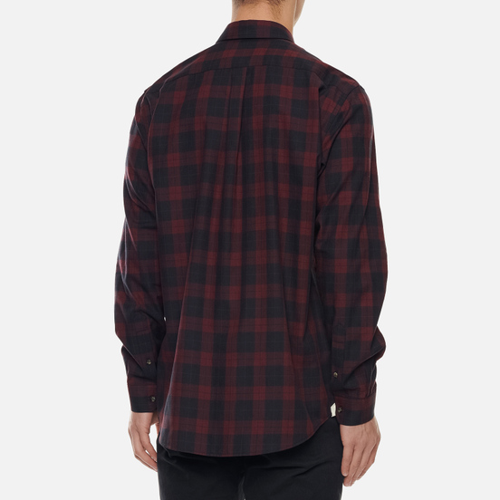 Мужская рубашка Lacoste Regular Fit Checkered Black/Bordeaux