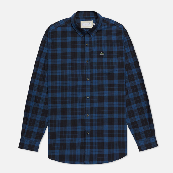 Мужская рубашка Lacoste Regular Fit Checkered Black/Blue Chine